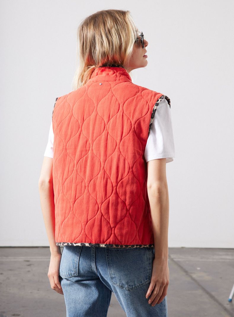 Chaqueta sin Mangas Lavada Reversible-1
