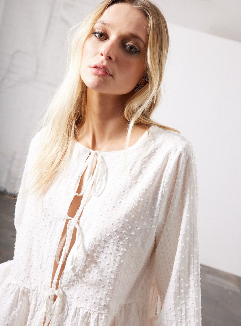 Blusa Amarras con Manga Abullonada-2