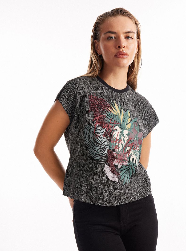 Polera Malla con Full Print 3D Brillante-0
