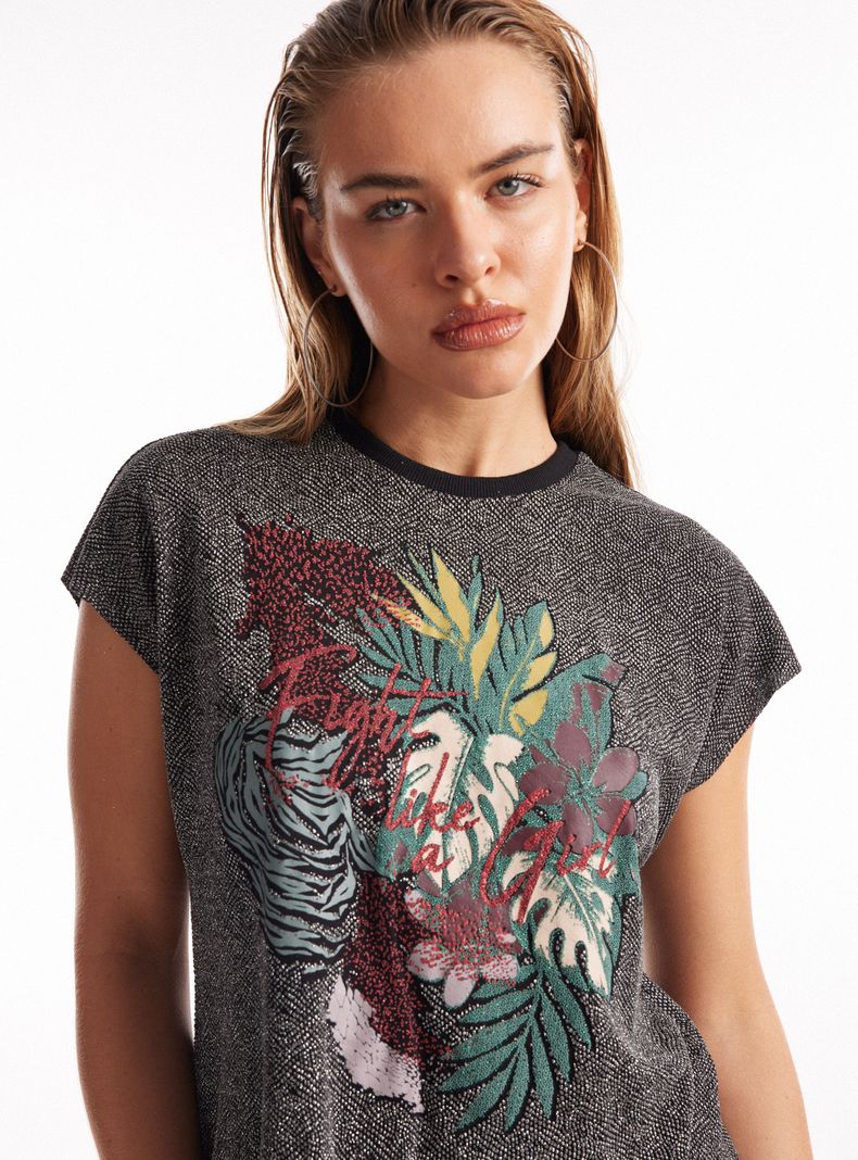 Polera Malla con Full Print 3D Brillante-2