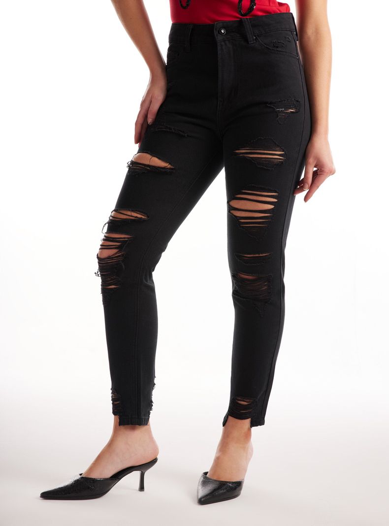 Jeans Slim Mom Fit Full Roturas-0