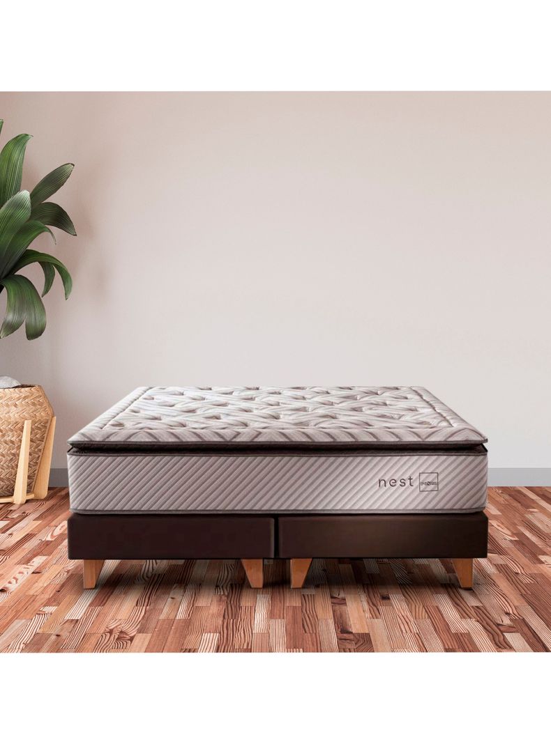 Cama Europea Nest 2 Plazas Base Dividida + Set de Muebles Dolce-6