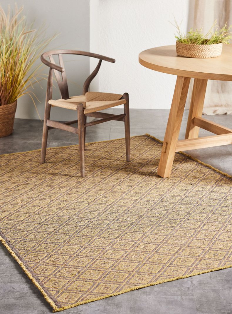 Alfombra Ecoreciclada 165x210 cm Amarillo Gris-4