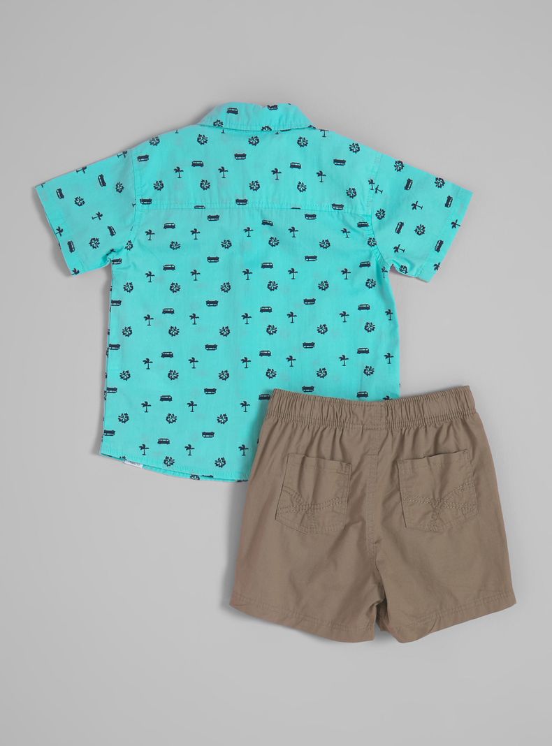 Conjunto Camisa Estampada y Shorts-1