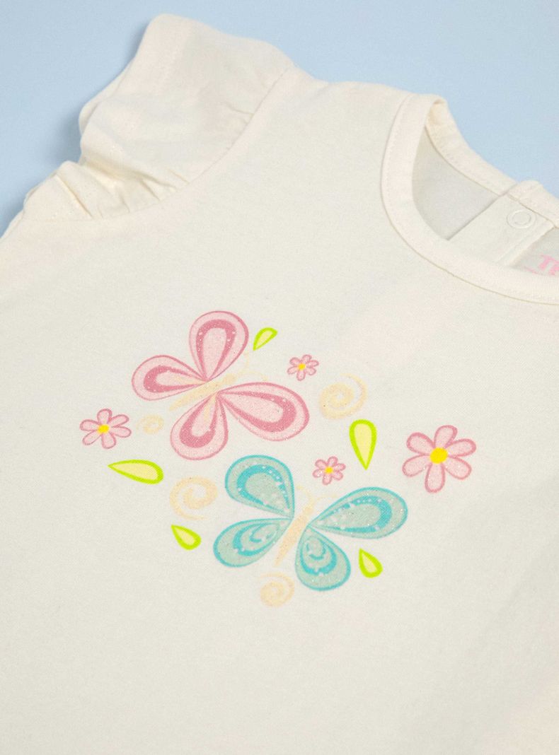 Polera Vuelos en la Sisa y Estampado Glitter-2