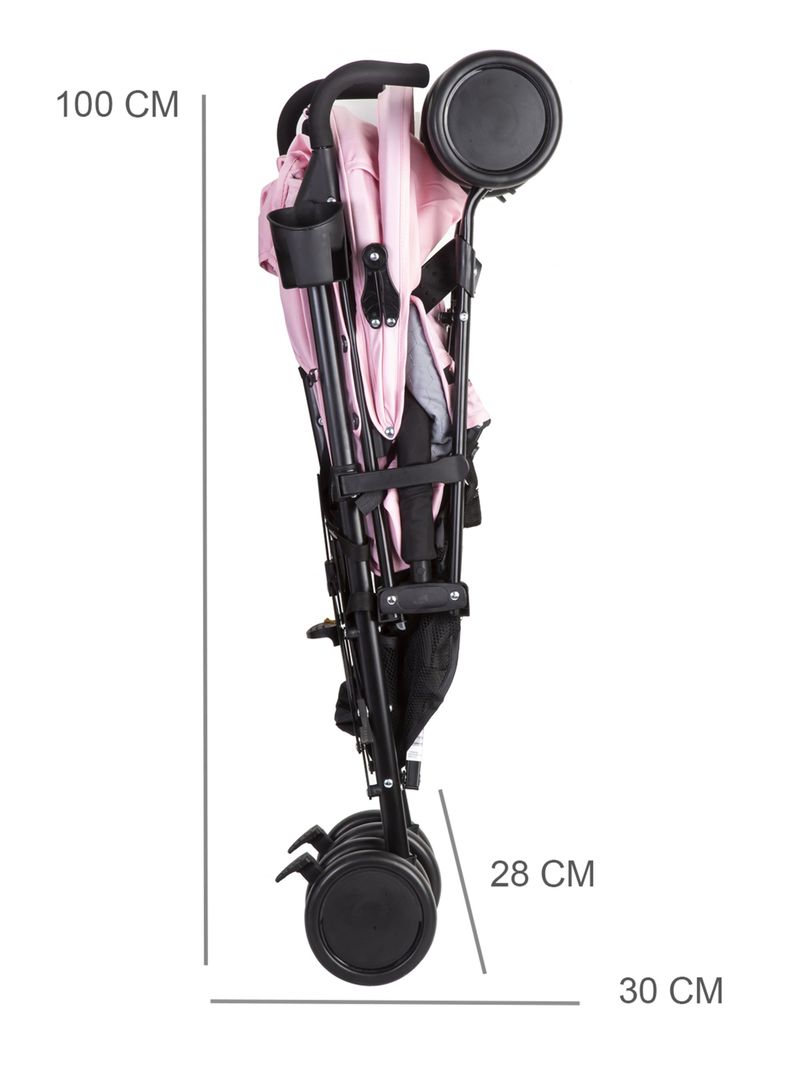 Coche Paragua Kronos Rosado Bebesit-1