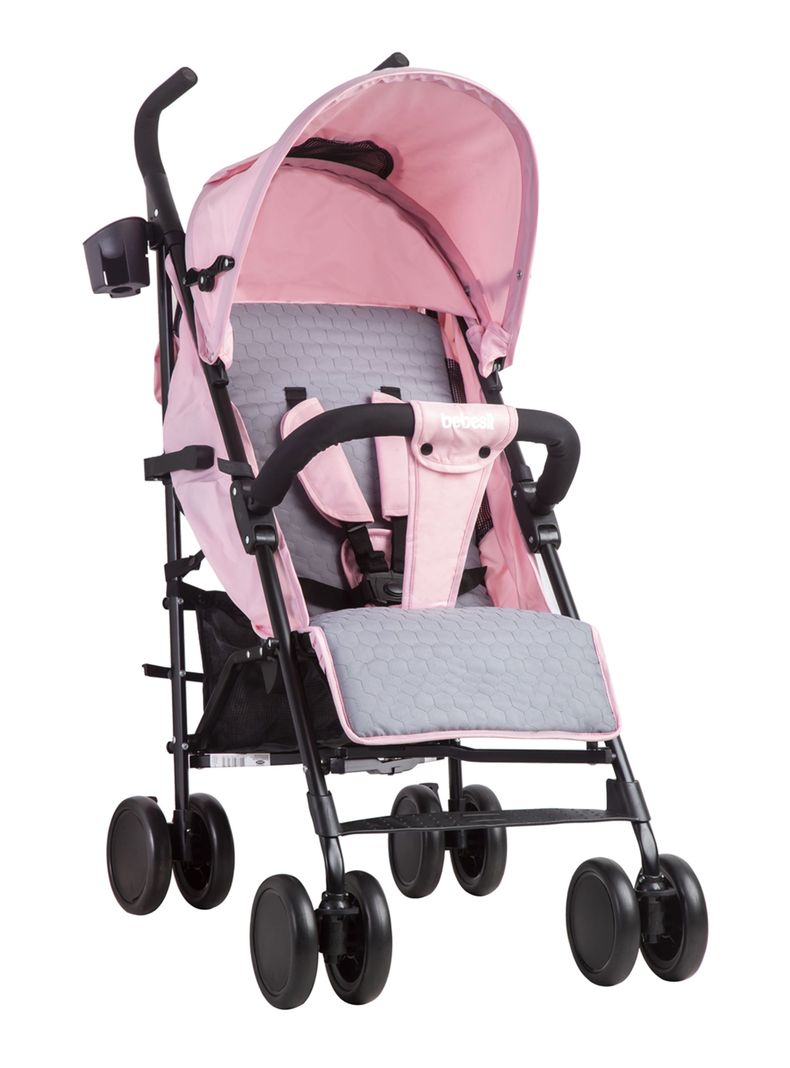 Coche Paragua Kronos Rosado Bebesit-0