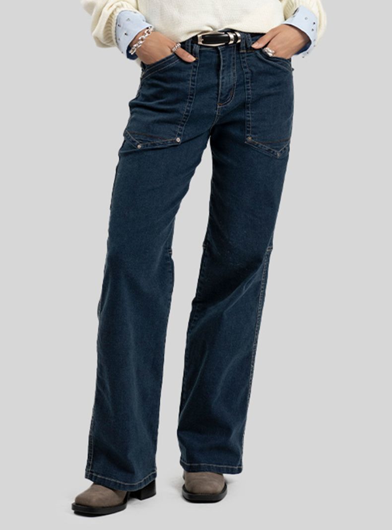 Jeans Ame Recto Tiro Medio-0