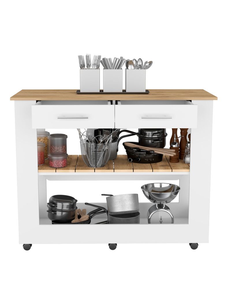 Mueble Isla Cocina Cala 2C 6R Blanco Marquez Macadamia-3