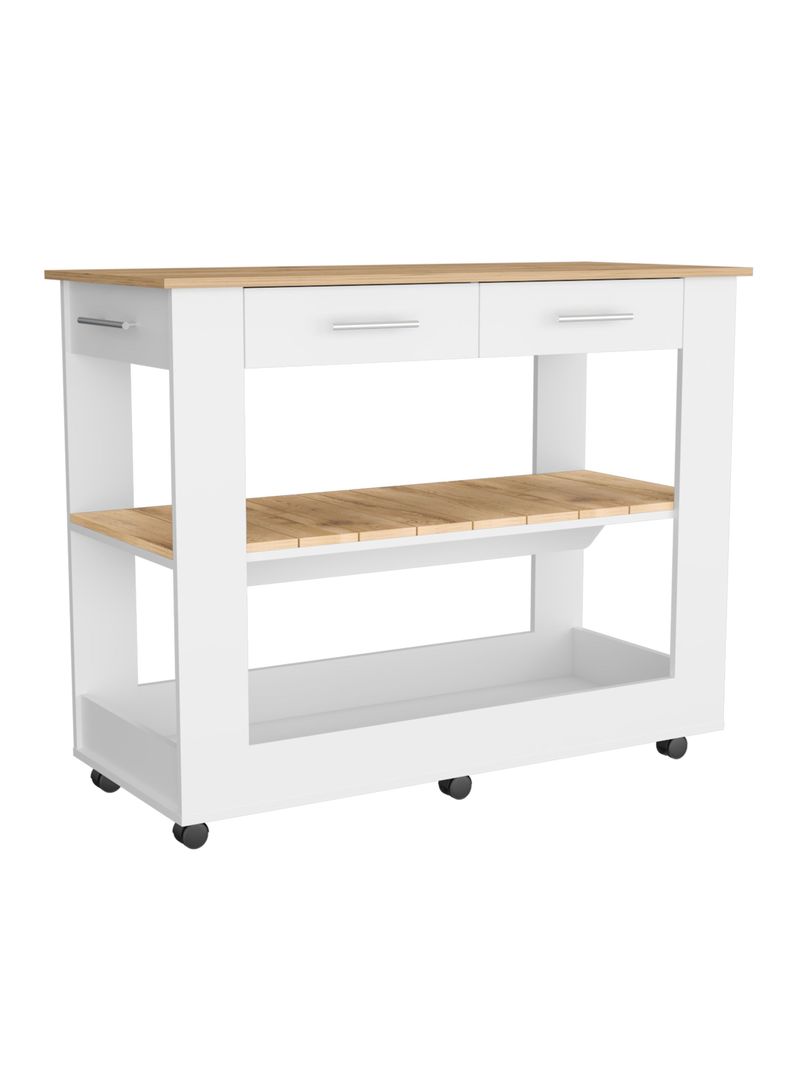 Mueble Isla Cocina Cala 2C 6R Blanco Marquez Macadamia-0