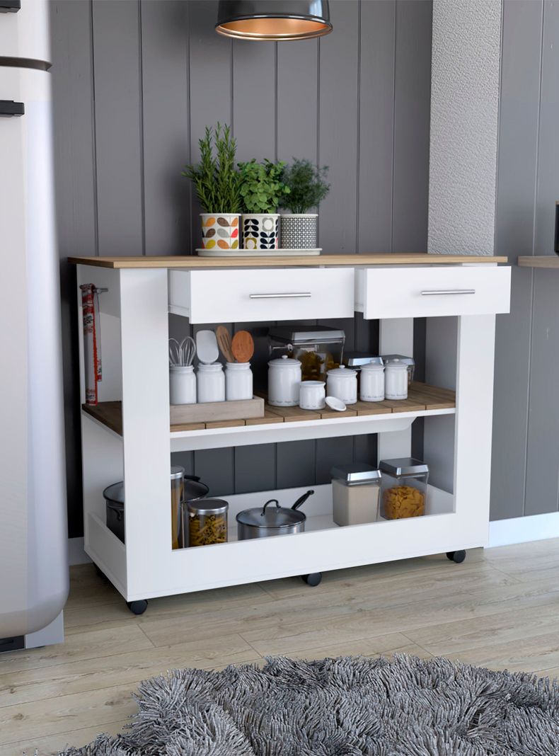 Mueble Isla Cocina Cala 2C 6R Blanco Marquez Macadamia-5