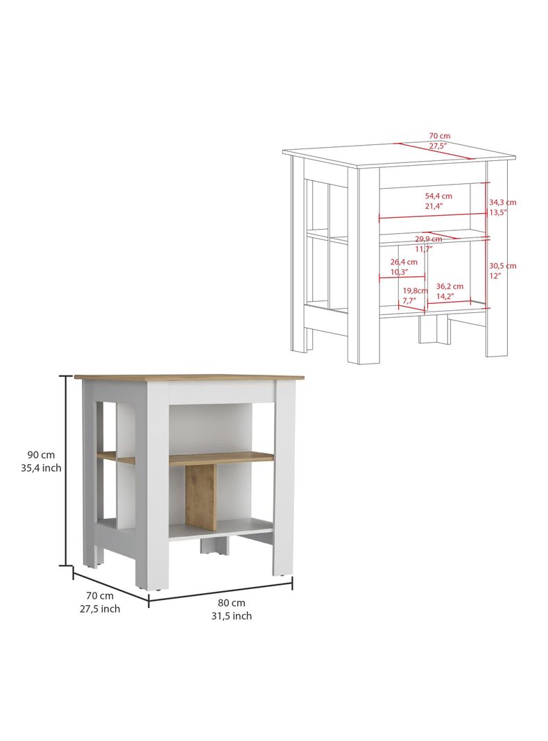 Mueble Isla de Cocina Soler Blanco Marquez-1