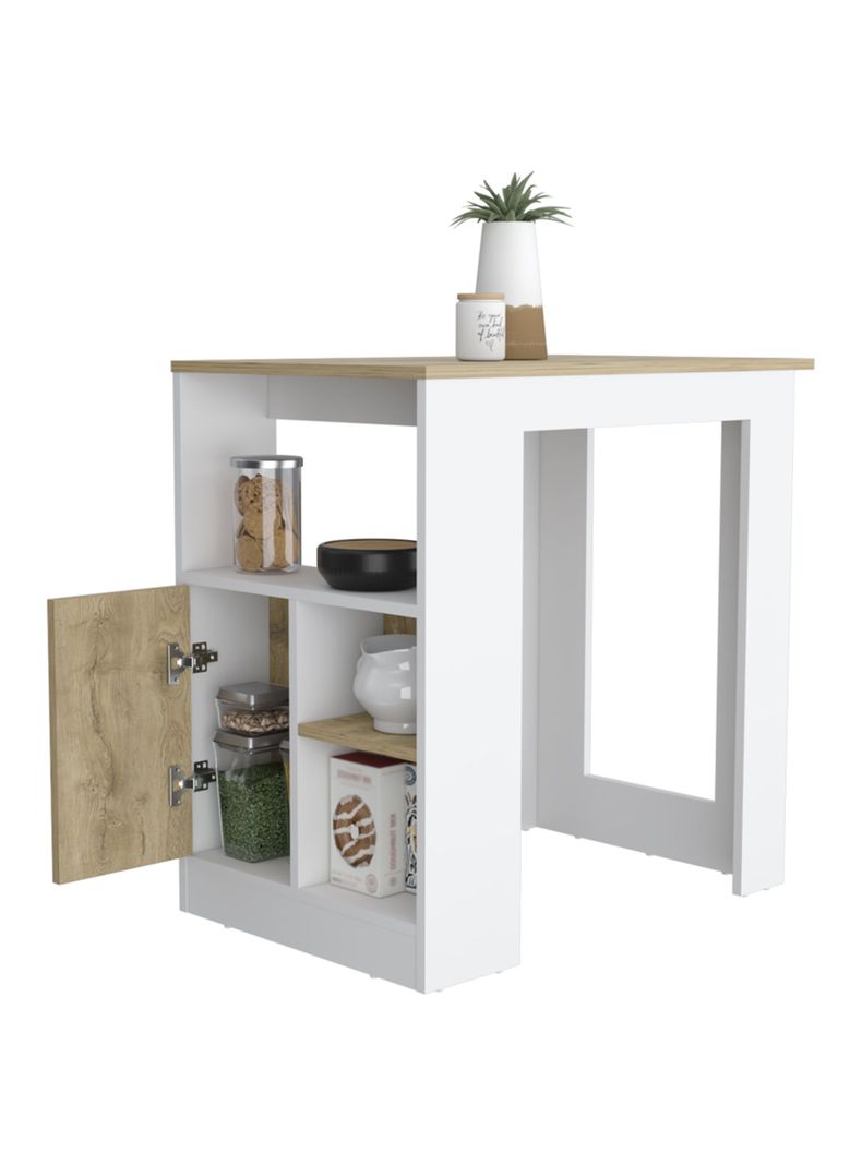 Mueble Isla Cocina Stirling 1P Blanco Marquez Macadamia-3