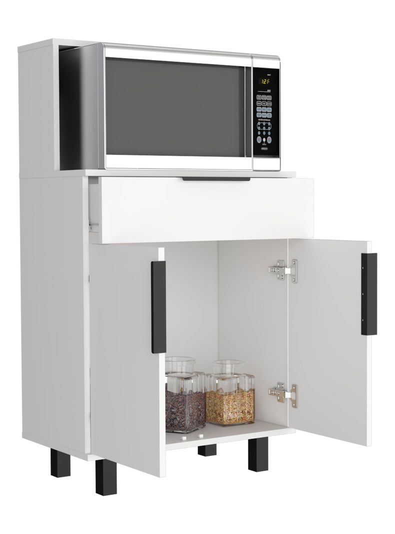 Mueble Microondas Bajo Blanco-2