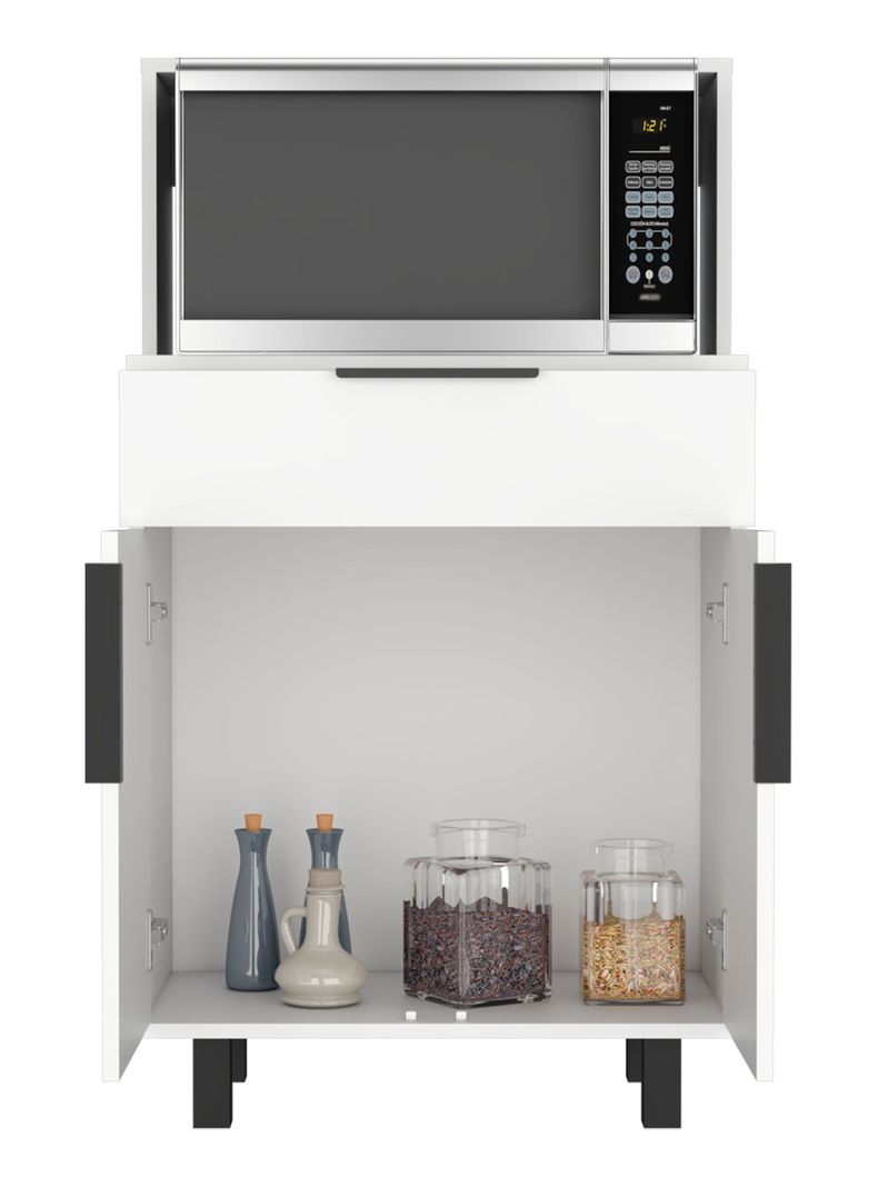 Mueble Microondas Bajo Blanco-3