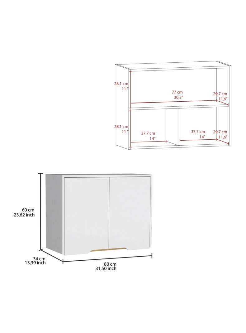 Mueble Superior Soler 80 cm 2P Blanco Marquez-1