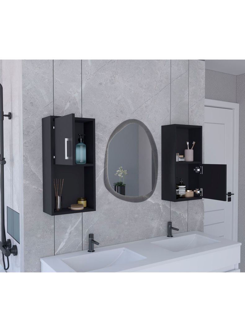 Mueble Auxiliar Bath 2 Piezas 2P Wengue-4
