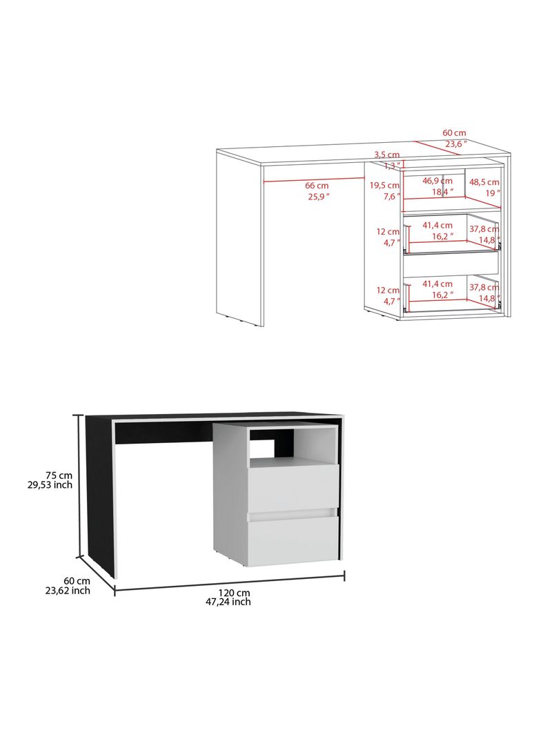Mesa Escritorio Rookie 2C Blanco Marquez-1