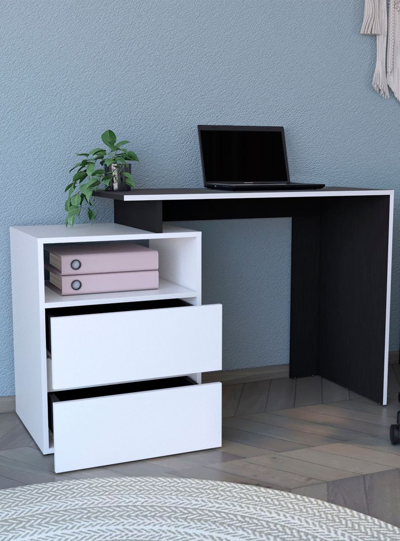 Escritorio Rookie 2C Blanco Wengue-4