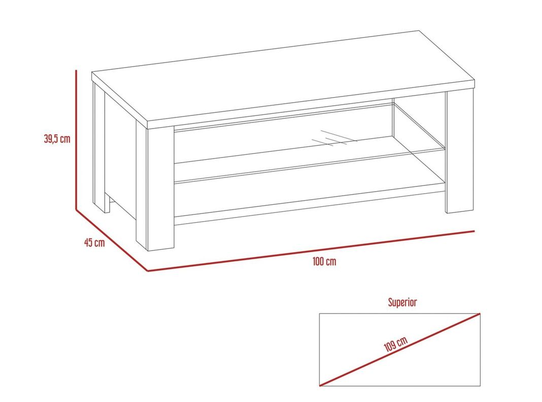Mesa TuHome de Centro Athina 100x45x39 cm TuHome-4