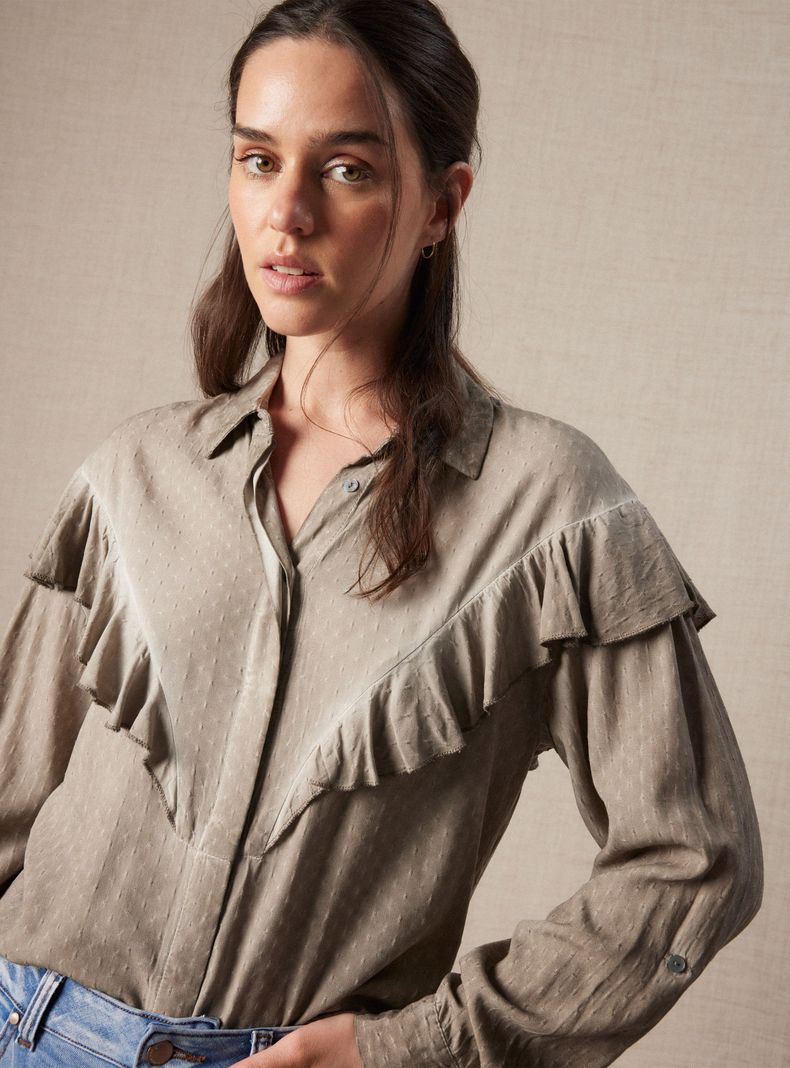 Blusa Vuelo en Delantero y Mangas-2