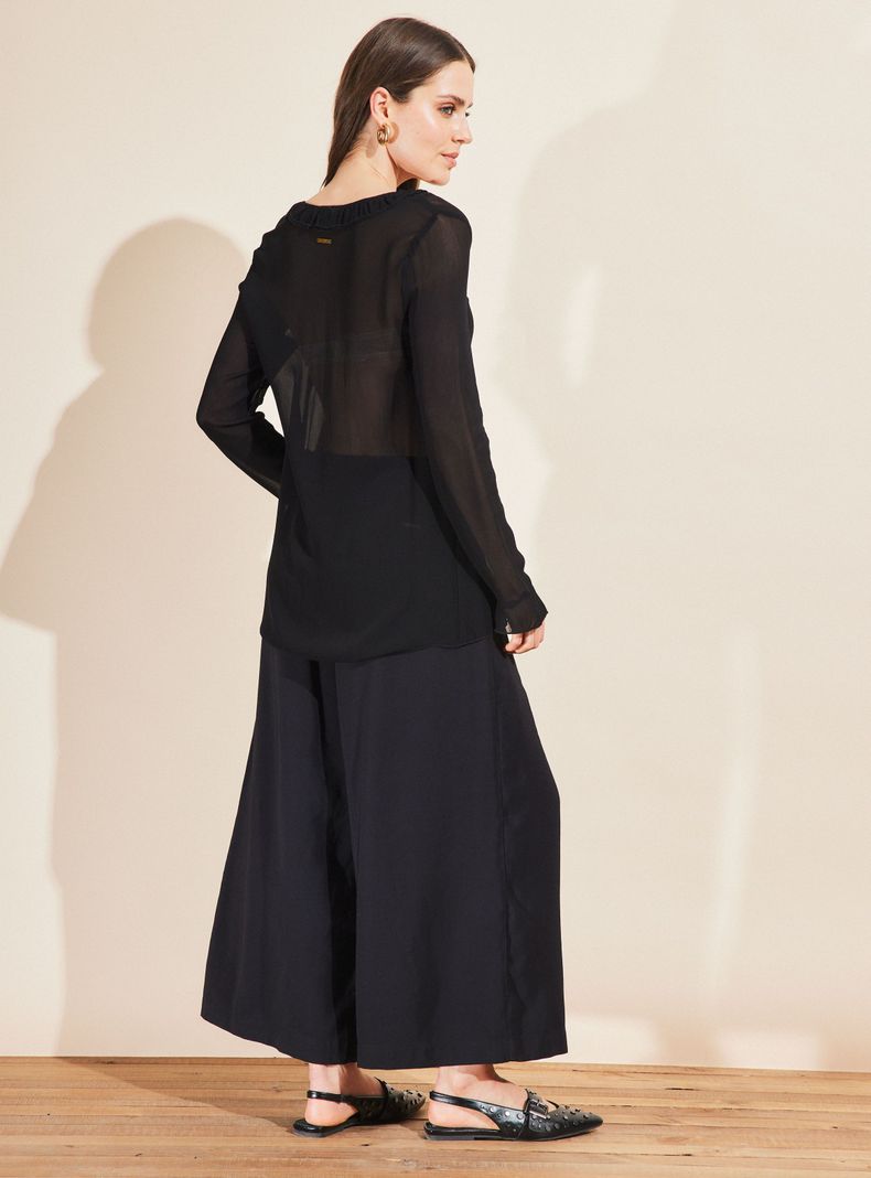 Blusa con Amarra y Vuelo en Cuello-5
