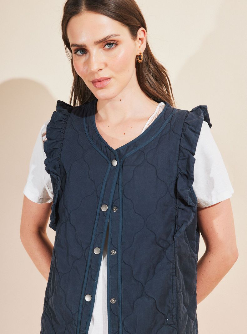 Chaqueta Acolchada con Vuelo en Manga Greenfield