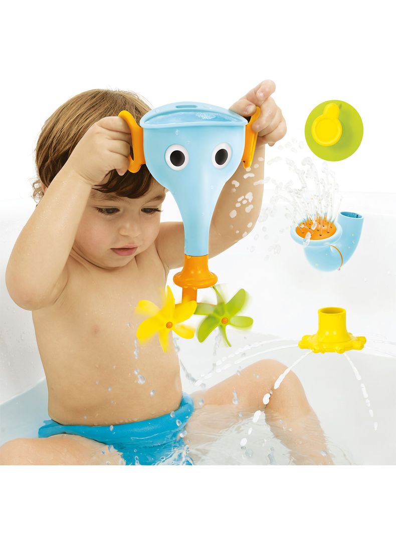 Juguete de Baño Bebe Elefante Celeste Yookidoo-3