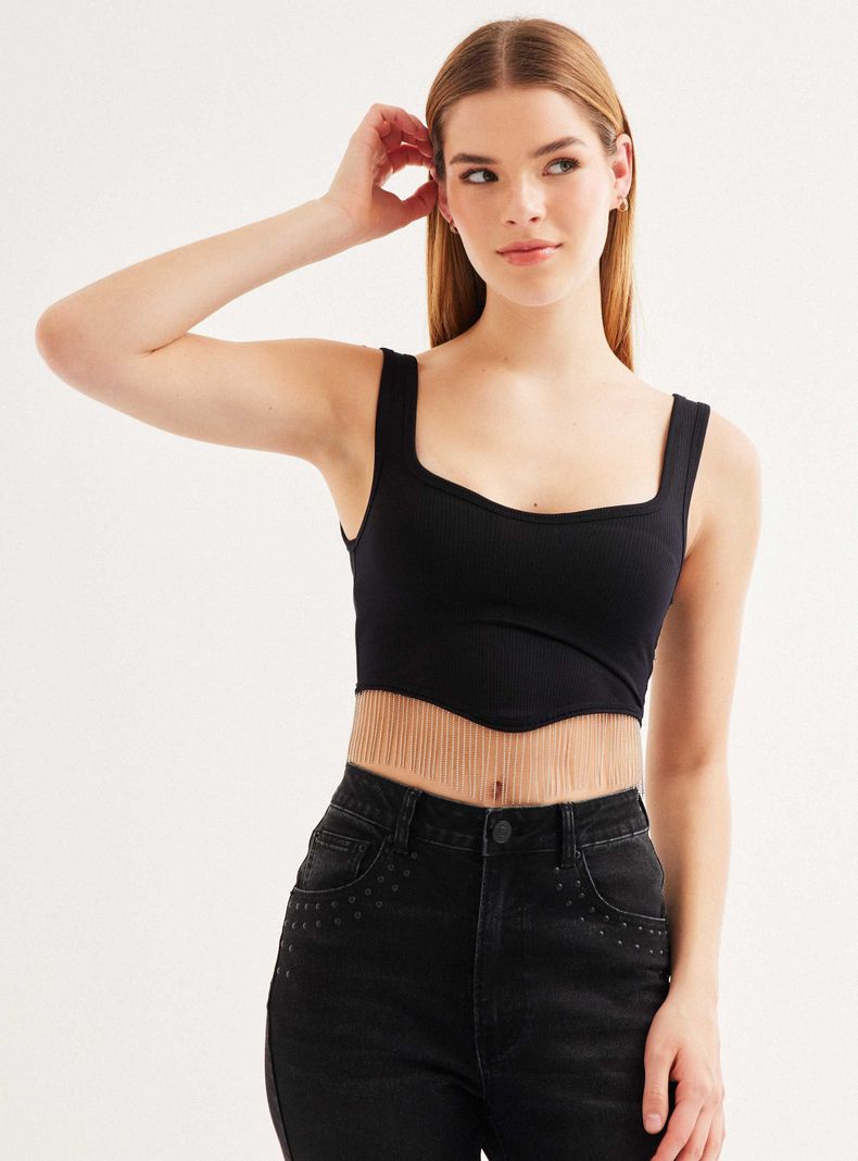 Polera Top Corset Detalle en Basta-0