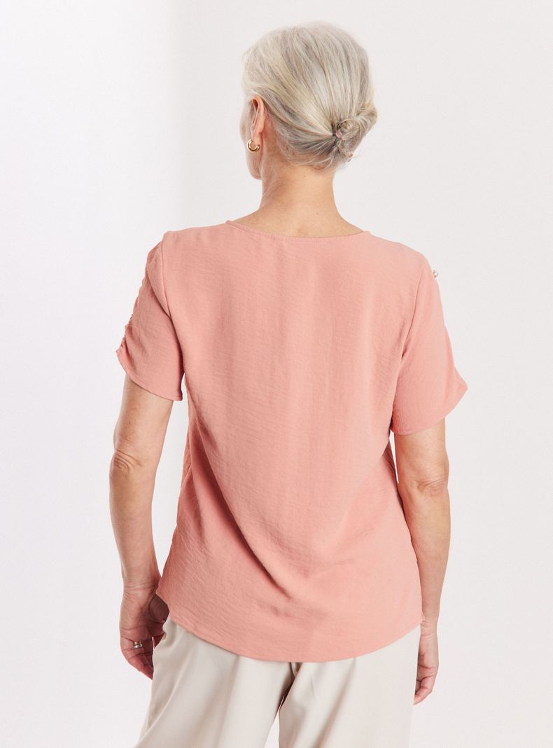 Blusa Manga con Abertura y Botones-1