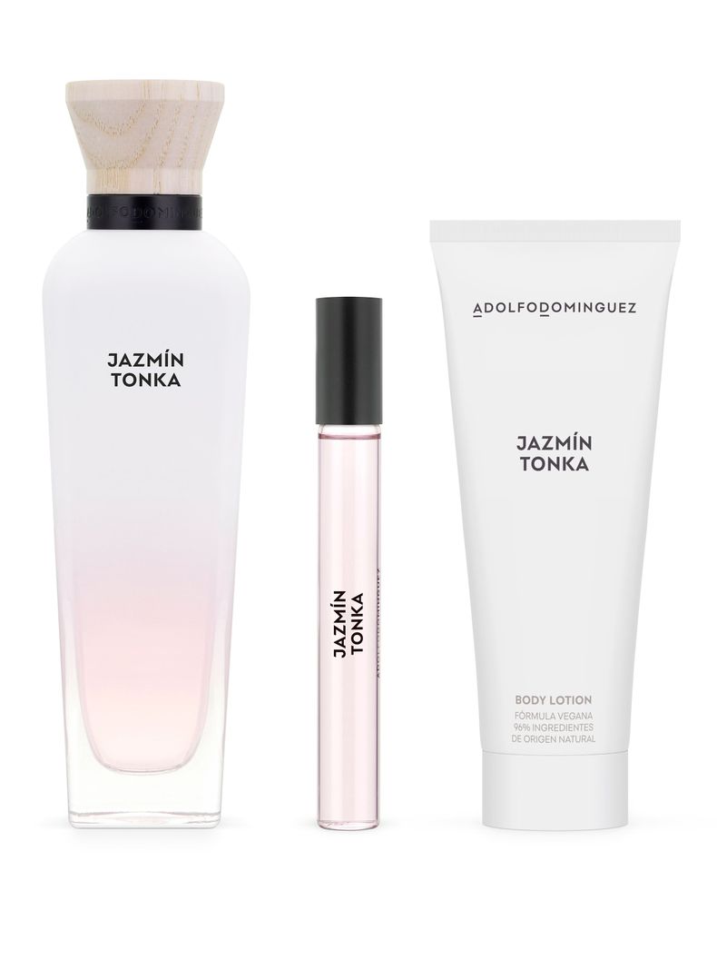 Set Perfume Jazmín Tonka EDP Mujer 120 ml + Megaspritzer 10 ml + Loción Corporal-1