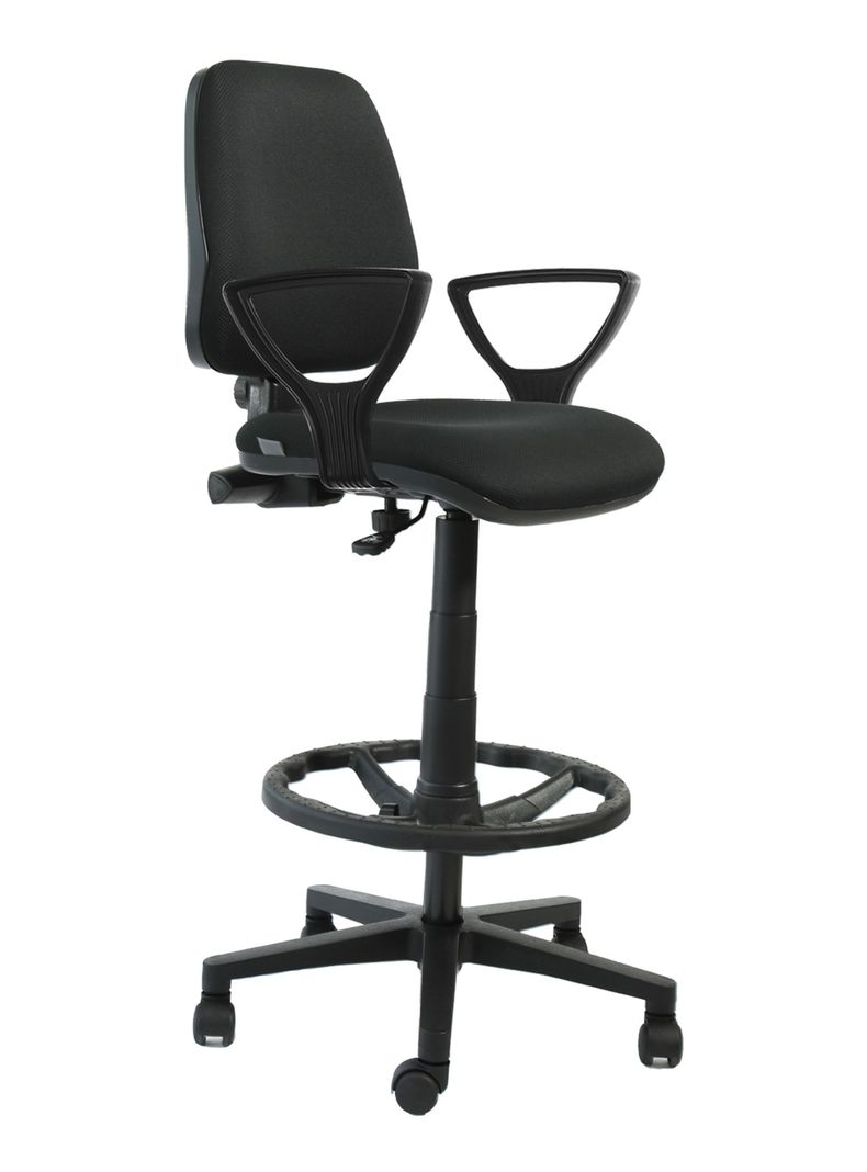 Silla Cajero Rudy con Brazos Negro-3