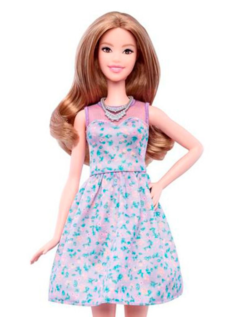 Muñeca Vestido Celeste Flor Barbie-1
