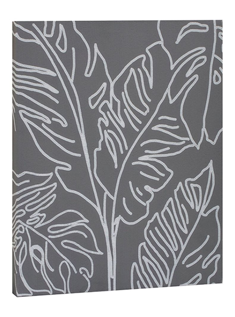 Cuadro Hoja Gris 40x50 cm-0