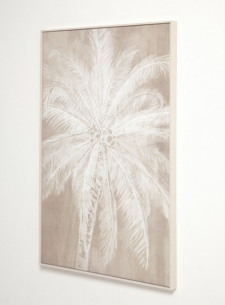 Cuadro Palmera Blanca A 60x90 cm-1