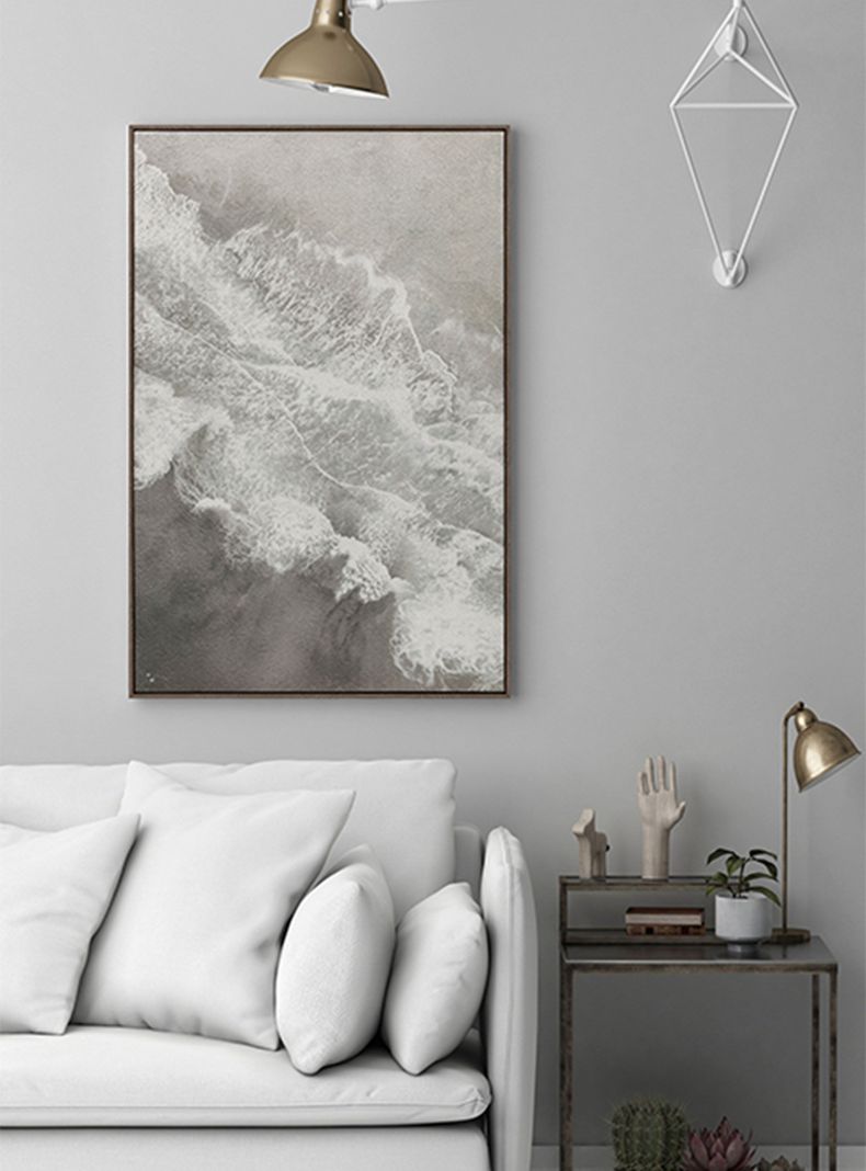 Cuadro Mar Blanco 60x90 cm-4
