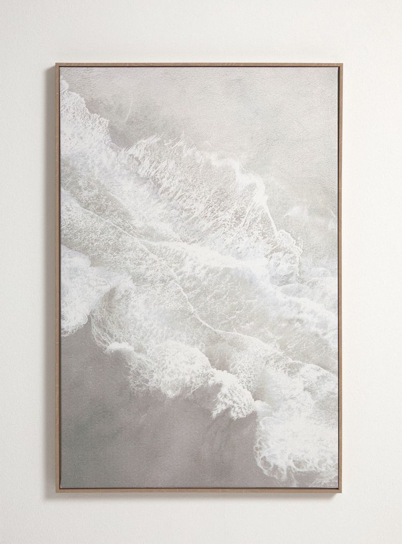 Cuadro Mar Blanco 60x90 cm-0