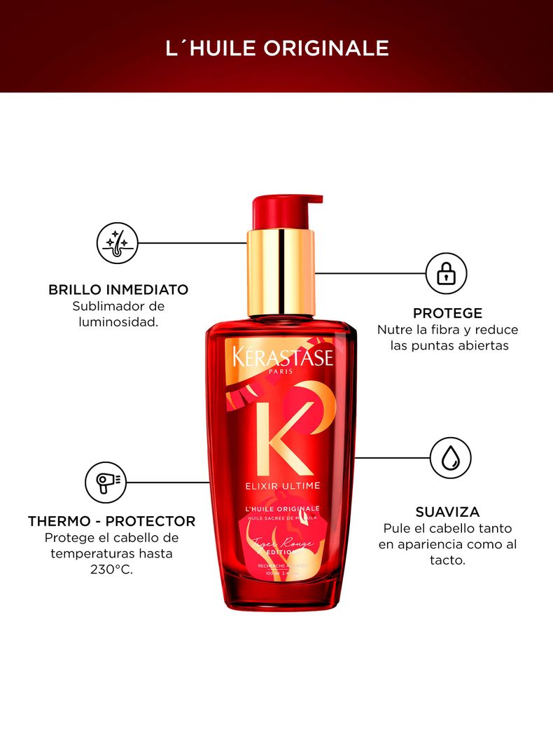 Aceite Brillo Sublime Tiger Rouge Edición Limitada LHuile Originale Elixir Ultime 100 ml-2