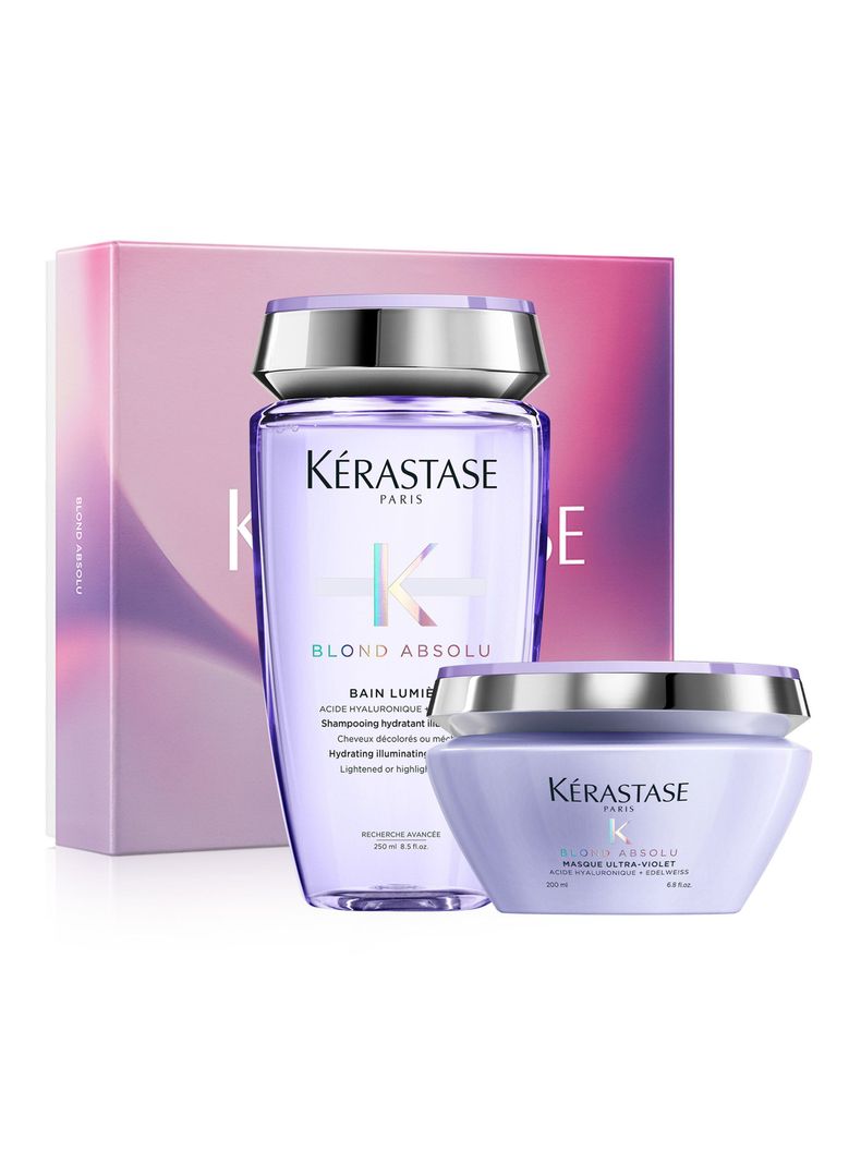 Set Cabello Rubio o Decolorado Blond Absolu Shampoo 250ml + Máscara 200ml Kérastase-0