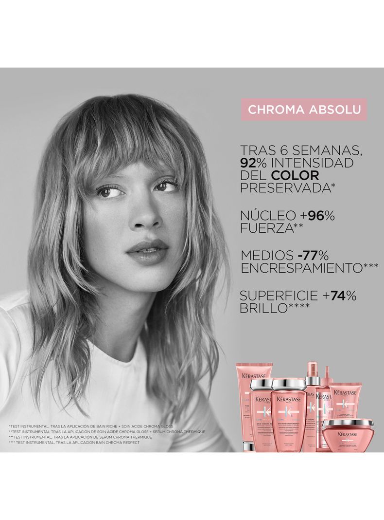 Set Reparación Cabello con Color Chroma Absolu Shampoo 250ml + Máscara 200ml Kérastase-5