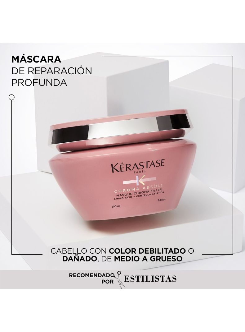 Set Reparación Cabello con Color Chroma Absolu Shampoo 250ml + Máscara 200ml Kérastase-2