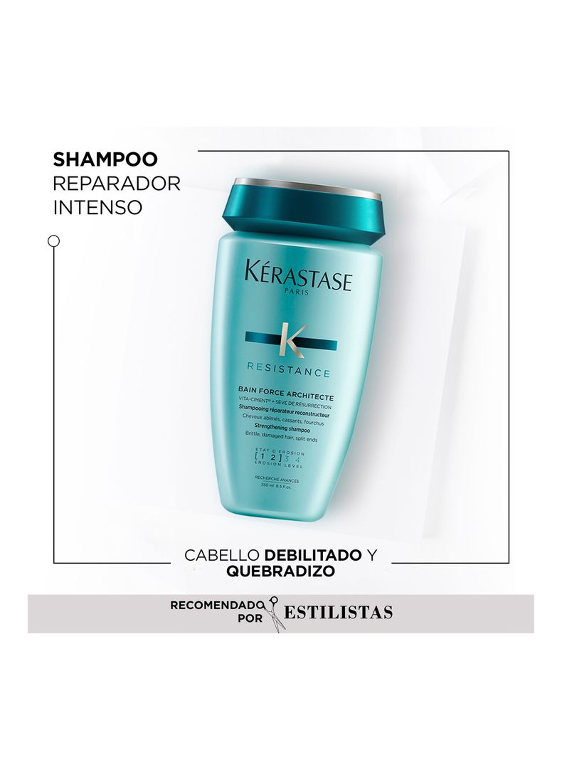 Set Cabello Dañado Resistance Shampoo 250ml + Acondicionador 200ml Kérastase-1