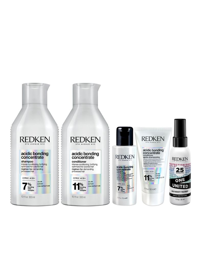 Set ABC Reparación Total Acidic Bonding Condentrate Shampo 300ml + 75 ml + Acon 300ml + 50ml + 30ml