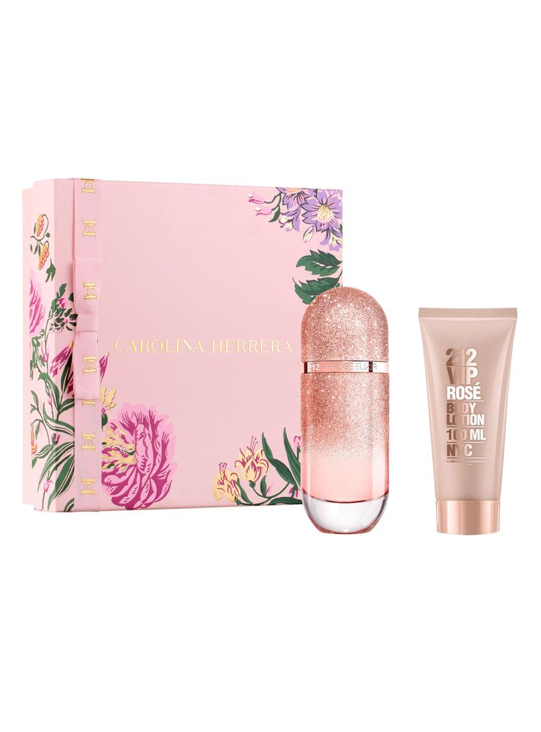 Set Perfume 212 VIP Rosé Elixir EDP Mujer 80 ml + Loción Corporal 100 ml-0