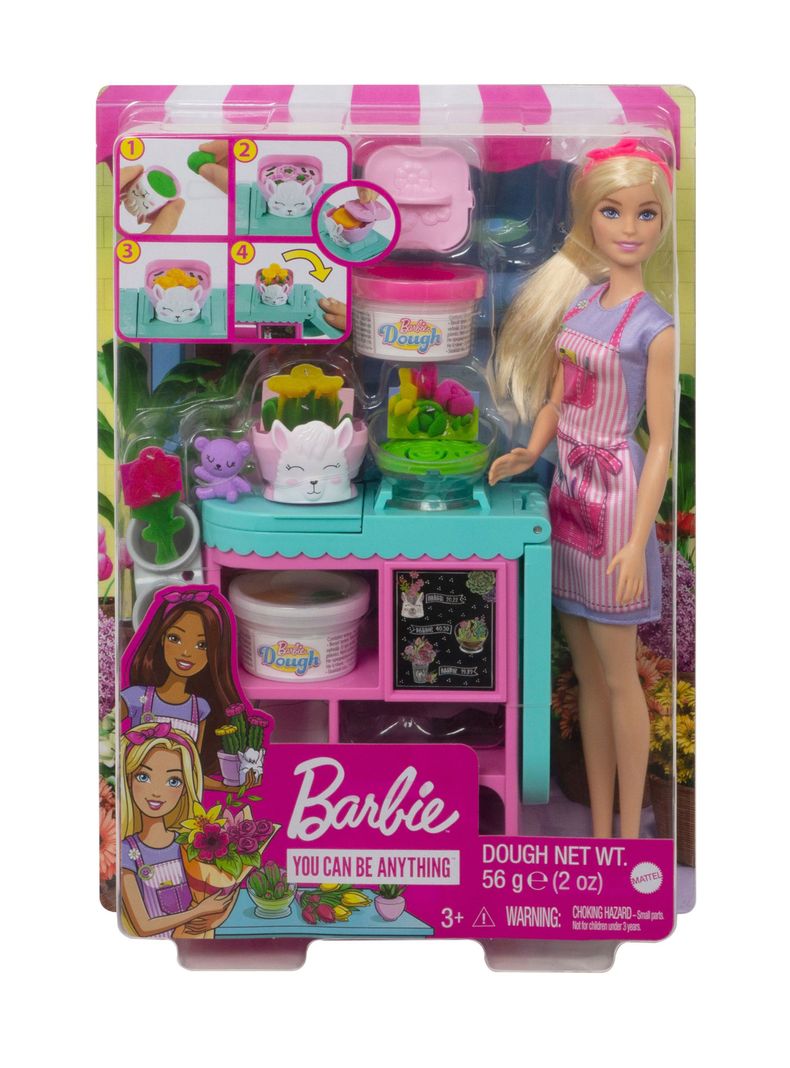 Muñeca Barbie Careers Set de Tienda de Flores-3