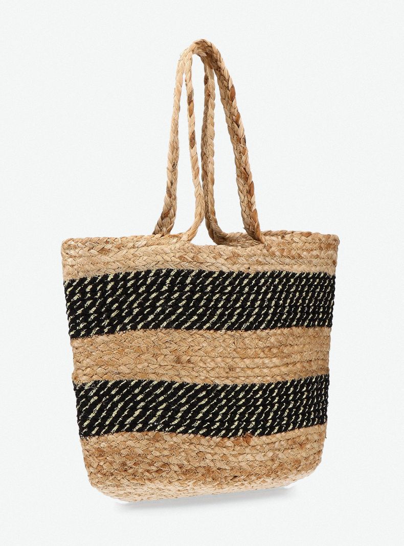 Cartera Totebag de Raffia con Hilo de Lurex-3
