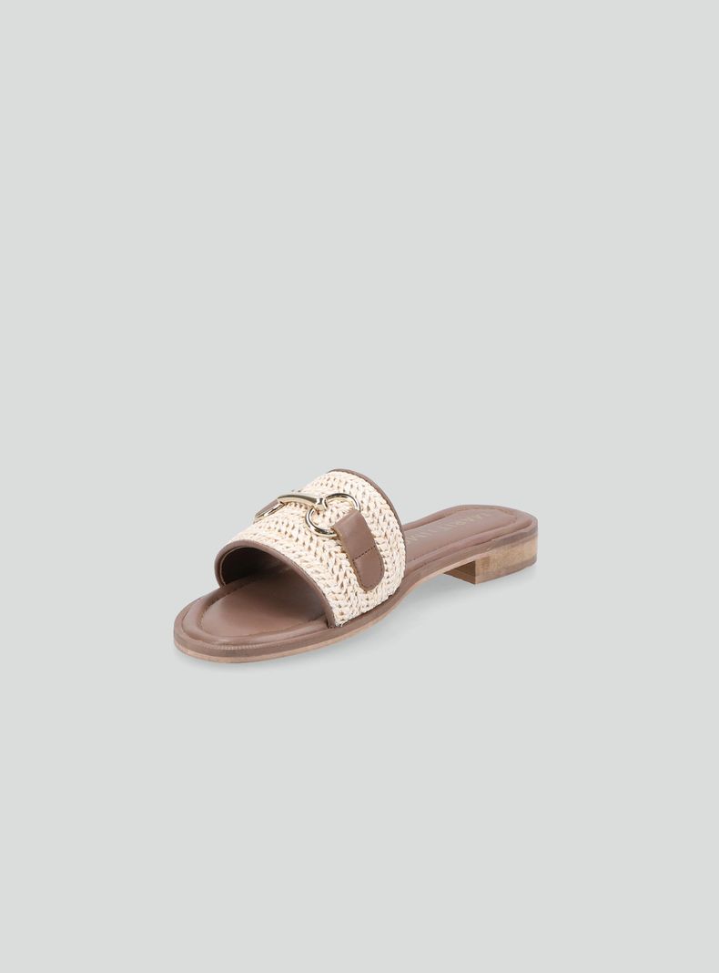 Sandalia Cuero Raffia Mujer-2