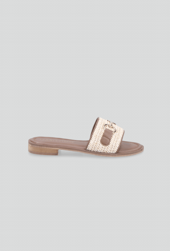 Sandalia Cuero Raffia Mujer-4