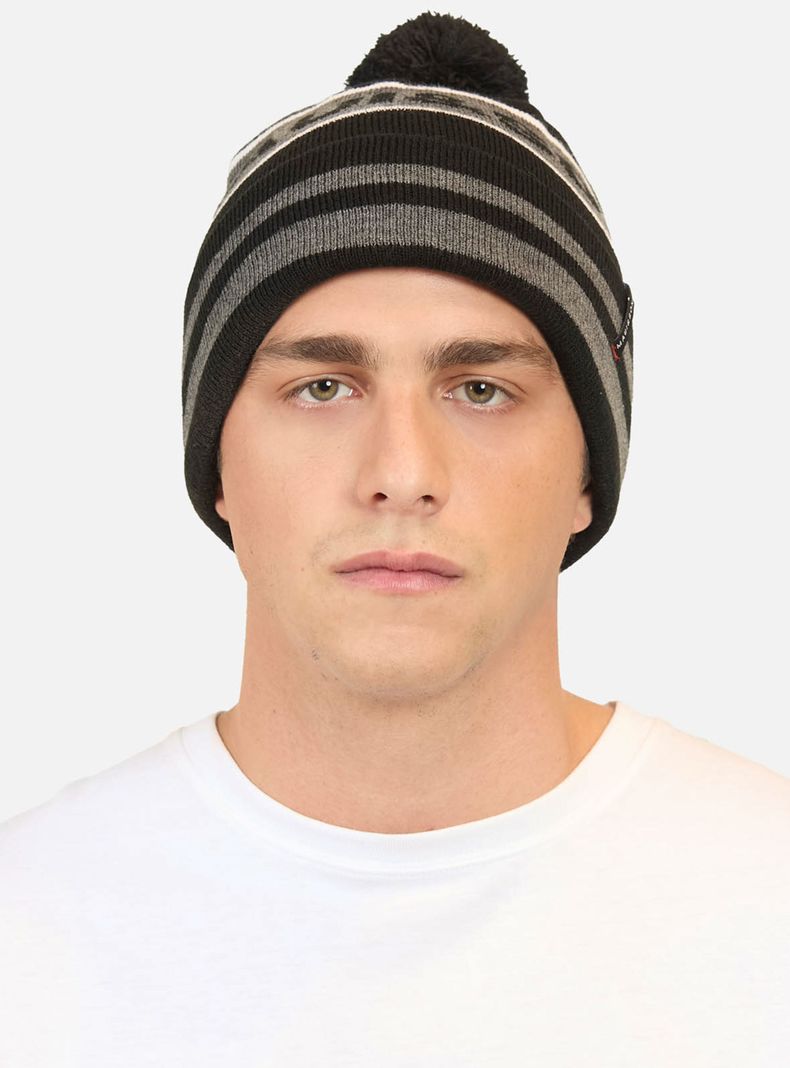 Gorro Pompón Rayas-0