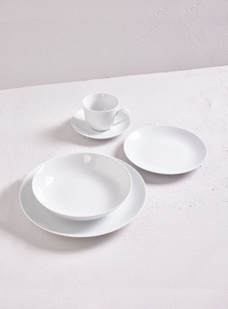 Set Vajilla 30 Piezas Blanca Redonda Porcelana-1